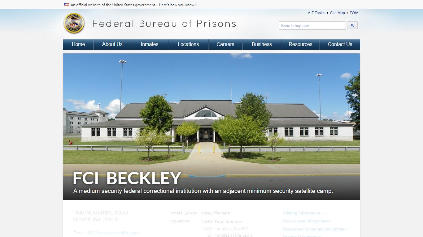 FCI Beckley - Federal Bureau of Prisons