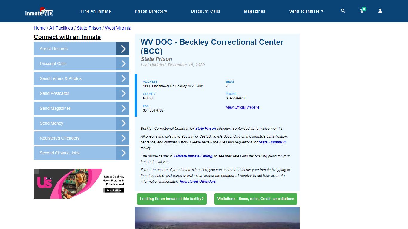 WV DOC - Beckley Correctional Center (BCC) - InmateAid